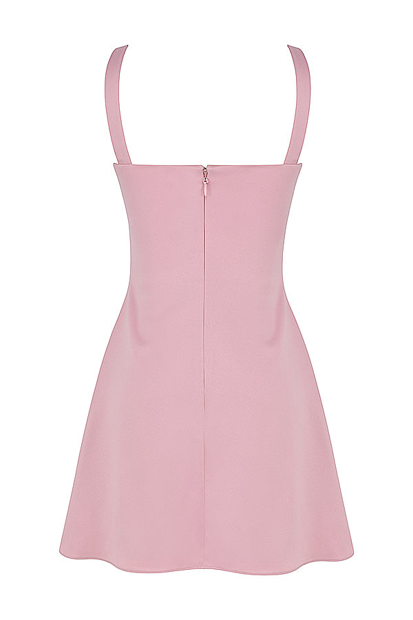 Kara Pink Quartz Mini Dress - Light Pink