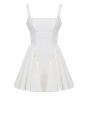 Florianne Bow Mini Dress - White