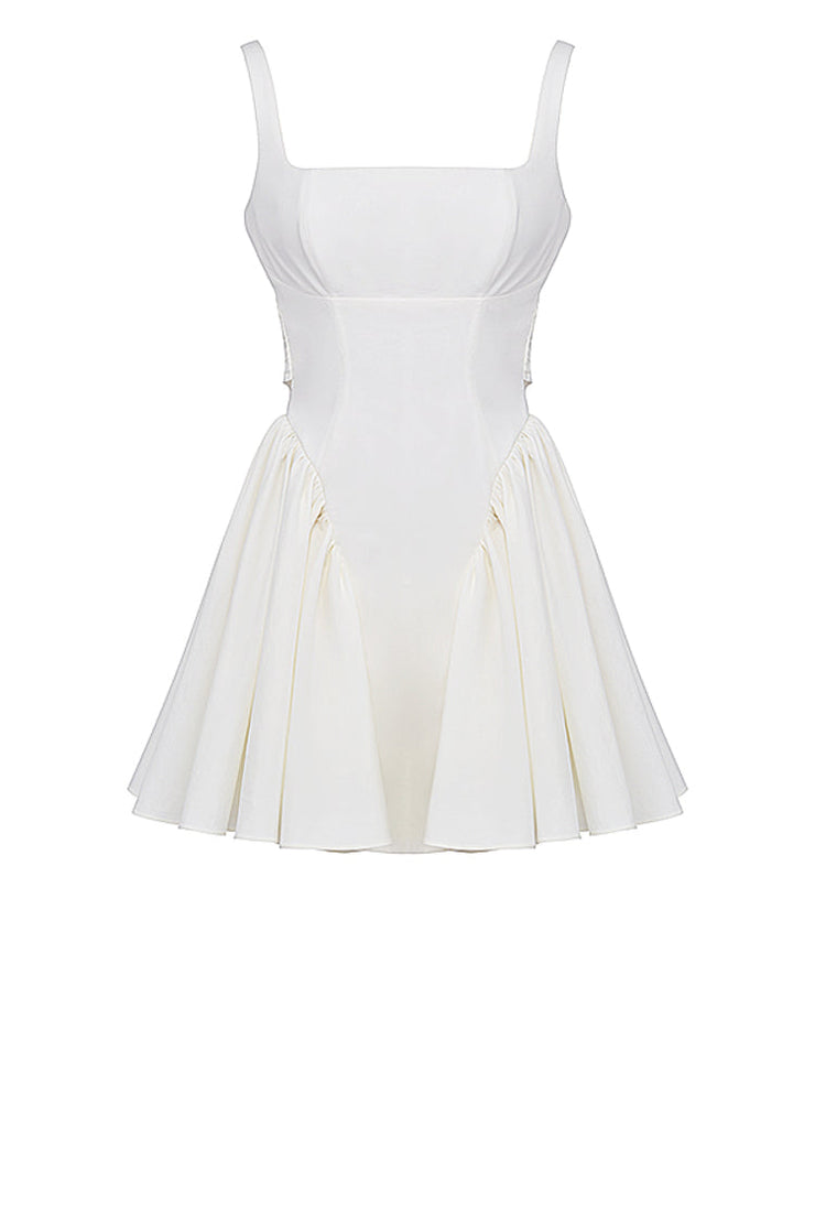 Florianne Bow Mini Dress - White