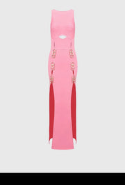 Alice High Slits Maxi Dress - Pink Dresses