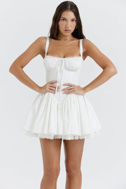 Pietra Corset Mini Dress - White