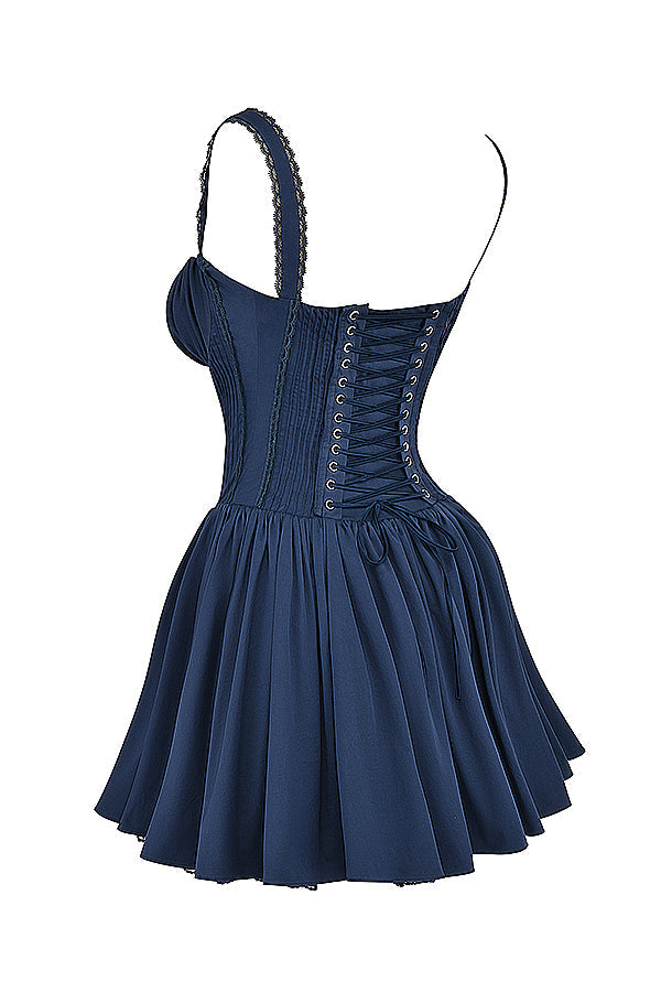 Pietra Corset Mini Dress - Blue