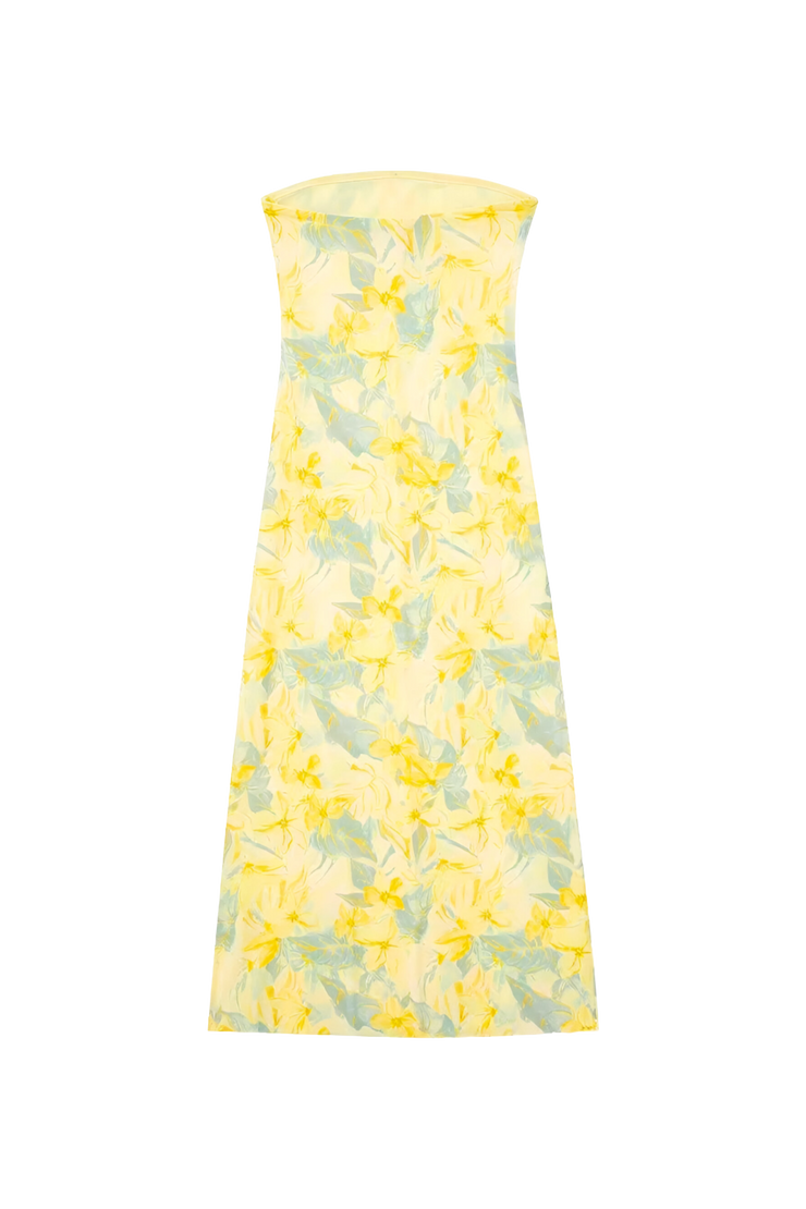 Soleil Yellow Floral Maxi Dress -