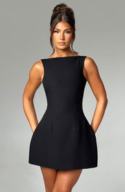 Alana Classic Mini Dress - Black