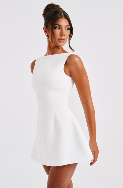 Alana Classic Mini Dress - White