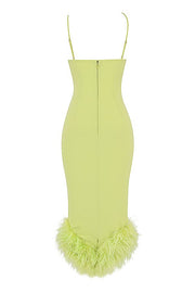 ALESSIA LIME MIDI DRESS - Light green - MALVI PARISMALVI PARIS