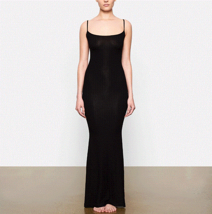 ALICE SOFT LOUNGE LONG SLIP MAXI DRESS - Black - MALVI PARISMALVI PARIS