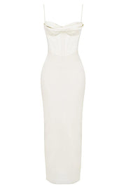 CHARMAINE IVORY Corset Maxi Dress - White - MALVI PARISMALVI PARIS