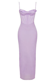 CHARMAINE LAVENDER CORSET MAXI DRESS - Purple - MALVI PARISMALVI PARIS