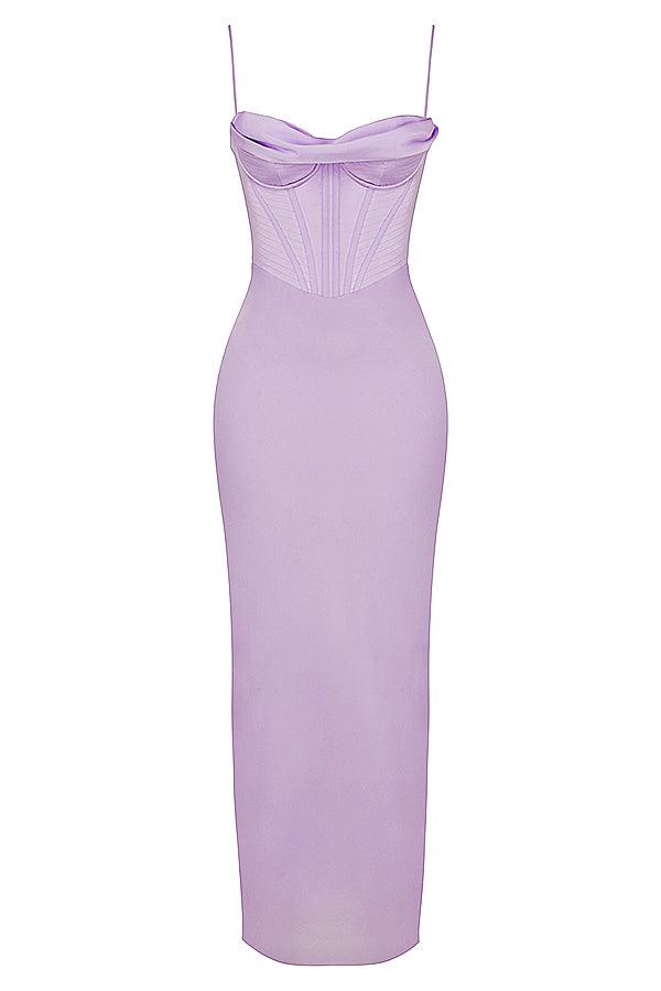 CHARMAINE LAVENDER CORSET MAXI DRESS - Purple - MALVI PARISMALVI PARIS