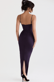 CHARMAINE NIGHT SHADE CORSET MAXI DRESS - Dark purple - MALVI PARISMALVI PARIS