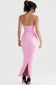 CHARMAINE PINK CORSET MAXI DRESS - Pink - MALVI PARISMALVI PARIS