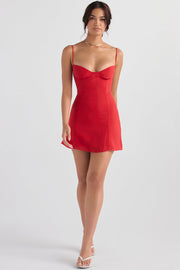 CHRISTIANA RED MINI DRESS - Red - MALVI PARISMALVI PARIS