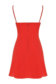 CHRISTIANA RED MINI DRESS - Red - MALVI PARISMALVI PARIS