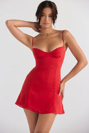 CHRISTIANA RED MINI DRESS - Red - MALVI PARISMALVI PARIS