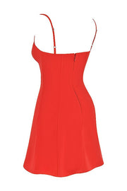 CHRISTIANA RED MINI DRESS - Red - MALVI PARISMALVI PARIS