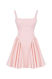 Florianne Bow Mini Dress - Light Pink