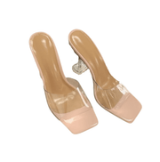 Dilara Famous Transparent Diamond High Heels - Beige/White - MALVI PARISMALVI PARIS