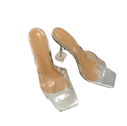 Dilara Famous Transparent Diamond High Heels - Beige/White - MALVI PARISMALVI PARIS