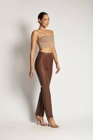 YVES Basic Crop Tank Top - Light Brown - MALVI PARIS