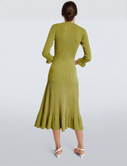 Long Knitted Maxi Dress - Green Dresses