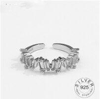 OLIVIA FALLING CRYSTAL RING - Silver - MALVI PARIS